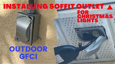 electrical box for outdoor soffit lights|soffit outlet box attachment.